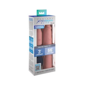 fantasy x tensions elite 9" sleeve vibrating 3" plug w/remote light